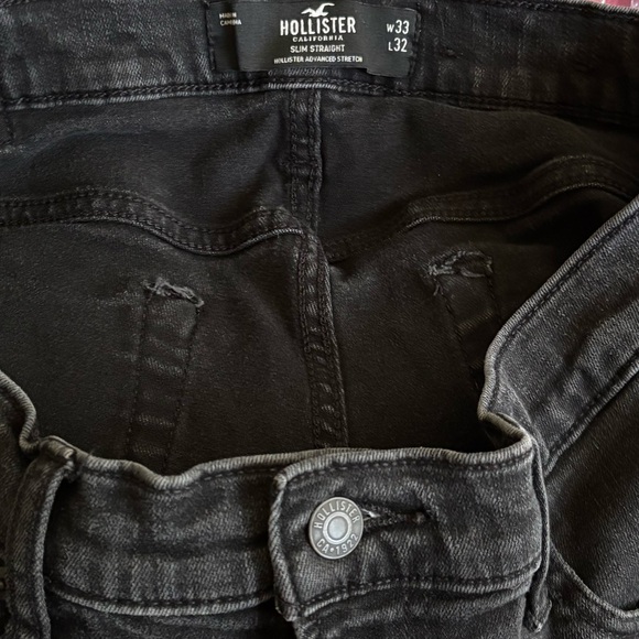Hollister Men's Black Slim Straight Size W 33 L 32 - Picture 10 of 11